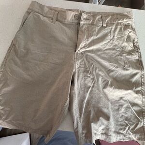 RVCA Men's Light Tan Flat Front Shorts